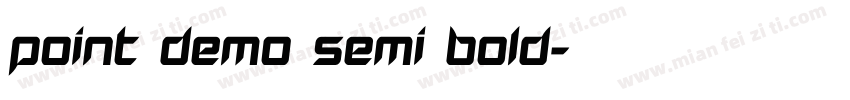 Point DEMO Semi Bold字体转换